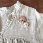 刺繍ブローチ 2個セット