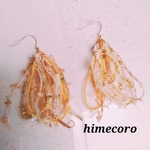 春先取り♡レモンカラーのふんわり大人可愛いタッセルピアス♡