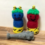 節分☆赤鬼＆青鬼☆羊毛フェルトで作成