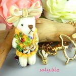 saly☆おめかしクマ姫☆バッグチャーム