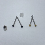 【1001】黒黄土　約1.5ｍｍ　さらに　小さい ステンレス　ピアス