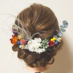 a29 髪飾り ヘッドパーツ  ドライフラワー プリザーブドフラワー 結婚式 成人式 卒業式 和装