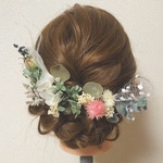 a30 髪飾り ヘッドパーツ  ドライフラワー プリザーブドフラワー 結婚式 成人式 卒業式 和装