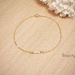 14kgf☆ ハーキマーダイヤモンド原石 チェーンブレスレット(3 small)