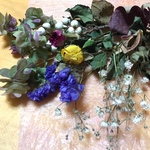 ¥350→300ドライフラワーセット❹(花オレガノ、かすみ草、薔薇、スターチス