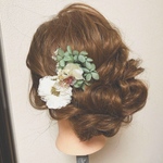 b2 髪飾り ヘッドパーツ ヘッドコーム ドライフラワー プリザーブドフラワー 結婚式 入学式 卒業式 和装