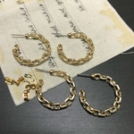 チタン フープピアス ゴールド 