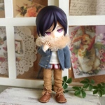 オビツ11サイズお洋服＊カーディガン×タンクトップ×コーデュロイパンツ×スヌード4点セット
