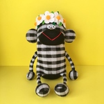 【ぱっち様専用ページ】ソックモンキー《黒チェック柄》