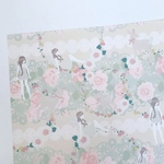 送料無料 オリジナル デザインペーパー Rose&Bambi グリーン 10枚