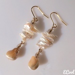 淡水パールさざれシェルさざれピアス/イヤリング