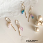 ☆マーブルパーツ☆春色ピアス／イヤリング☆桜色