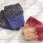 サイズ違い☆手編みレッグウォーマー☆