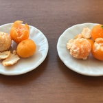 剥き方失敗したみかん