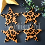 A717 Leopard colorのStarチャーム(4個)