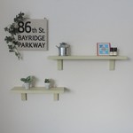 【春色新作！】『ARI-T　2本セット　パステルグリーン』　ウォールシェルフ　壁掛け棚　飾り棚　賃貸 