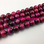 ピンクタイガーアイ 紅虎目石 10mm １連約４０cm 天然石 HAPPYCRAFT