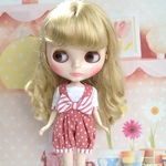 かぼちゃパンツワンピ ピンク   1/6ドール用
