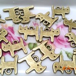ミニ猫のチャーム　金古美　15個セット♪