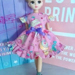 230 リカちゃん ゆめかわ キュート  ボリューミー  スイーツ ドレス 服 ワンピース
