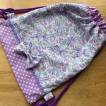 【mi様オーダー品 】★体操着袋＊フラワーリボンが可愛い☆パープル★