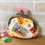 駄菓子パッケージ♪レトロ動物がまぐちポーチA
