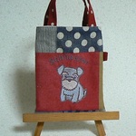 Delightful♪　シュナウザー　刺繍ミニミニペタンコバッグ　スマホ入れ