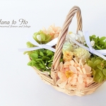【数量限定】 [リングピロー] フラワーウェディング　-garden minibasket-