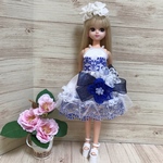リカちゃんミニドレス レースのお花