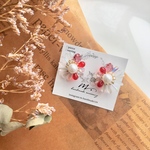 1点限定カラー♡オーバルフラワーピアス*イヤリング