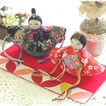 羊毛 おひな様  飾り  