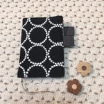 ほぼ日手帳カバー オリジナルサイズ ミナペルホネン tambourine チャコール ファブリック使用