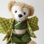 ＳＳコグマの着物🐻市松小桜模様の羽織アンサンブル　ヌイグルミ用着物コスチューム