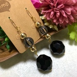 大人ブラック！揺れる大ぶりピアス・イヤリング♡