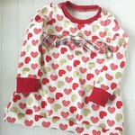 赤いハートのリルワンピ［120］