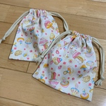  ハリネズミ柄‼️巾着袋2枚セット