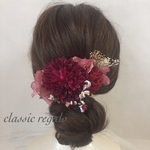 wasou  red pink  ヘッドドレス ヘアクリップ 