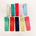 10個入り　ヘアクリップ　リボン付き　3.5㎝ カラフルMix　 B374-4