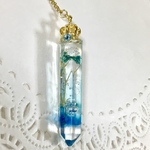 ハーバリウム風    鉱石ネックレス レジン