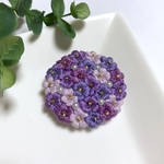 モリーフラワー ・ブローチ＊すみれ色の花畑