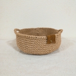 革付き麻の小物入れ