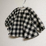 たっぷりフレアのチュニック☆ギンガムチェック☆Msize90〜100cm