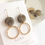 marble stone ring ~ 大理石風ピアス イヤリング