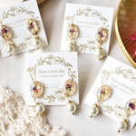 本物のお花ゆらりパール❁⃘ピアス・イヤリング