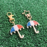 トリコロール パラソル 傘 レジン キーホルダー♪