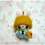✿ｍ様オーダー分✿あみぐるみ✿園児のうさぎちゃんストラップ♪