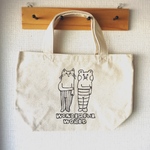【sale】ワンダフルワールド 手描きトートバック② 