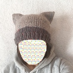 【値下げ】手編み😸ネコ耳ニット帽  Mサイズ
