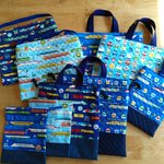 masasami様.*･ﾟオーダー   絵本袋2つ＆上履き入れ＆座布団カバー2つ＆お着替え袋2つ＆コップ袋2つセット　.ﾟ･*.