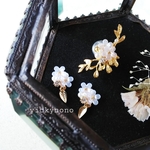 【限定品】silkflowerイヤーカフ＆ピアスセット